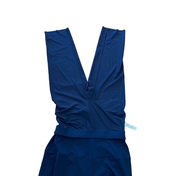 Spanx Go With The Flow Leg Pants Navy Blue Wide Built In Shorts Women's Small - Picture 6 of 8